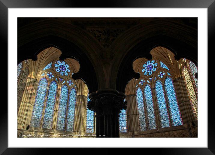 The Chapter House, Salisbury Cathedral Framed Mounted Print by Stephen Coughlan