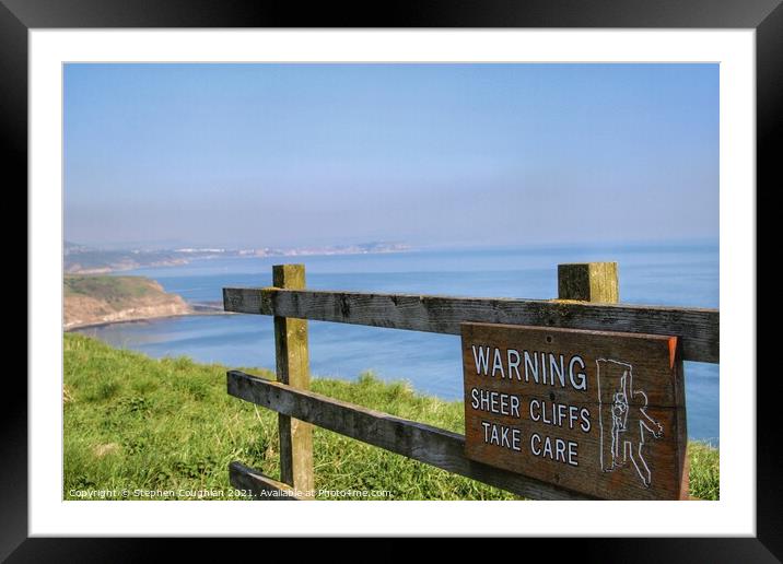 View from the cliffs, Filey, Yorkshire Framed Mounted Print by Stephen Coughlan
