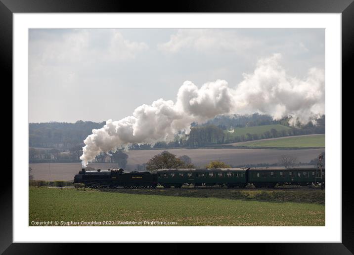 Urie S15 puffs into Ropley Framed Mounted Print by Stephen Coughlan