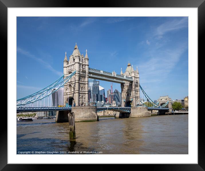 Tower Bridge Framed Mounted Print by Stephen Coughlan