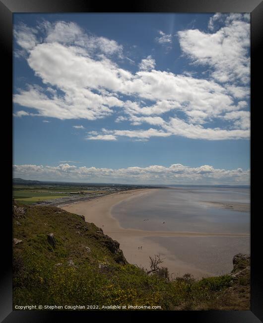 Brean Down view Framed Print by Stephen Coughlan
