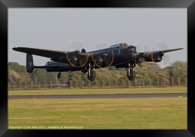 Lancaster Landing. Framed Print by Jon Pear