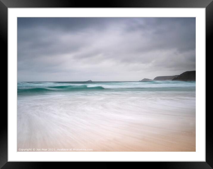 Retreating Wave. Framed Mounted Print by Jon Pear