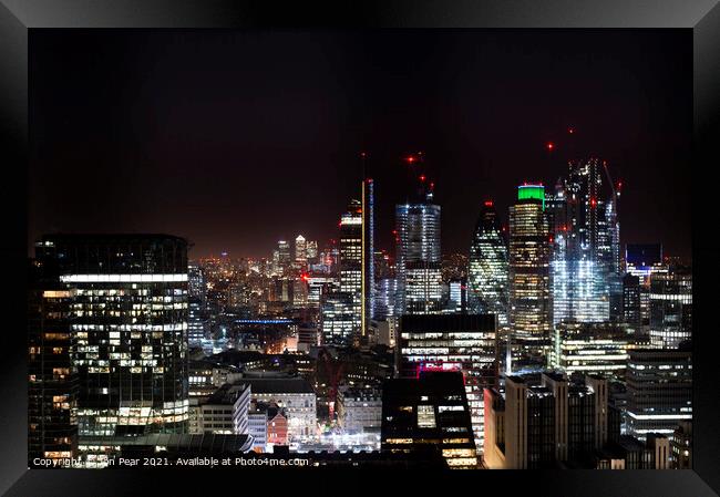 London by Night Framed Print by Jon Pear