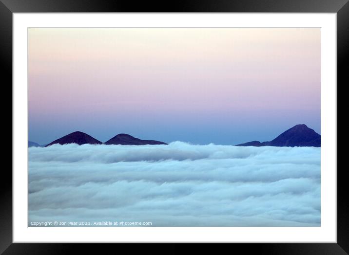 Cuillin Hills above the Clouds Framed Mounted Print by Jon Pear
