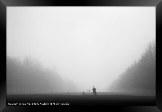 People in the Mist Framed Print by Jon Pear