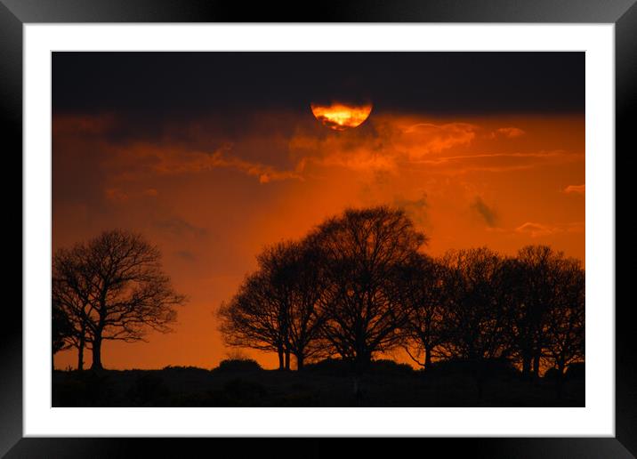 The Sun is Setting Framed Mounted Print by Elzbieta Sosnowski