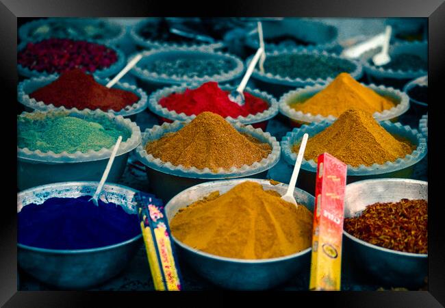 Spices, Colours, Flavours Framed Print by Gerry Walden LRPS