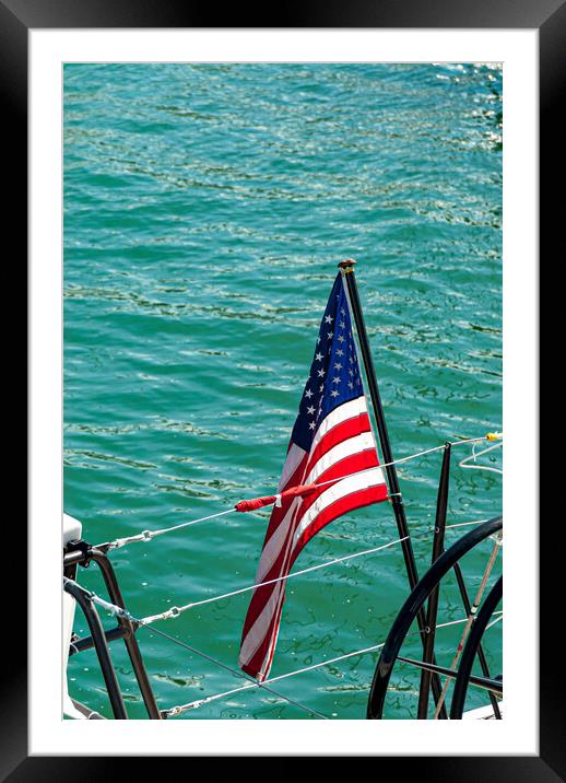 The American Flag Framed Mounted Print by Gerry Walden LRPS