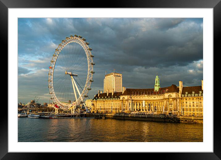 London Eye Framed Mounted Print by Gerry Walden LRPS