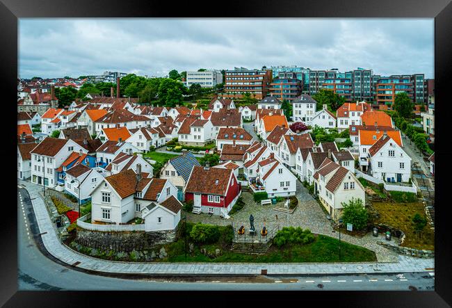 Old Town, Stavanger Framed Print by Gerry Walden LRPS