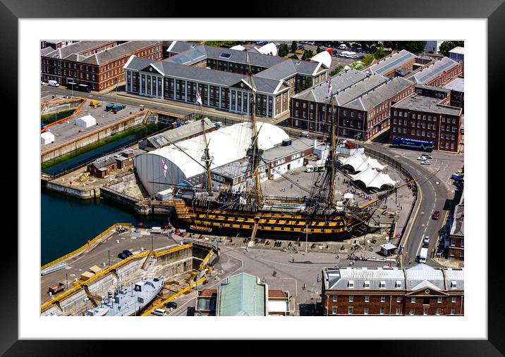 HMS Victory Framed Mounted Print by Gerry Walden LRPS