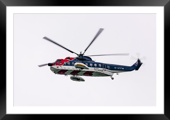 Air Sea Rescue helicopter Framed Mounted Print by Gerry Walden LRPS