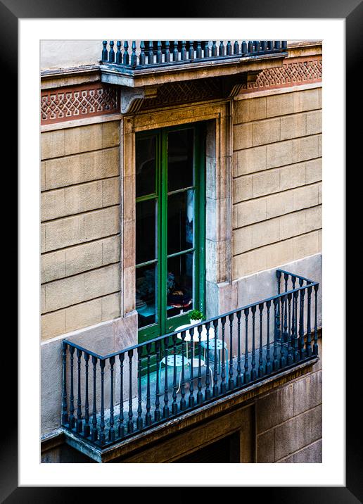 Balcony for Two Framed Mounted Print by Gerry Walden LRPS