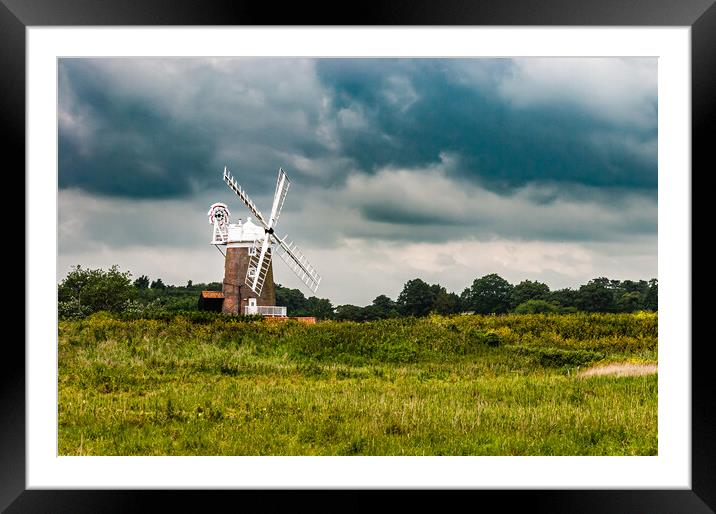 Storm brewing above the mill Framed Mounted Print by Gerry Walden LRPS
