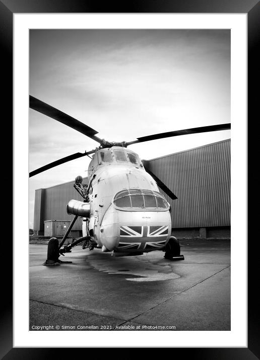 Wessex Helicopter Framed Mounted Print by Simon Connellan