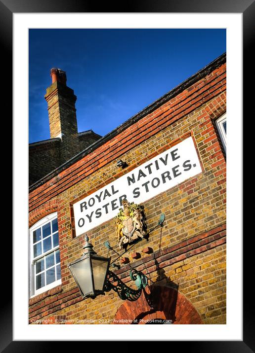 Royal Native Oyster Store, Whitstable  Framed Mounted Print by Simon Connellan