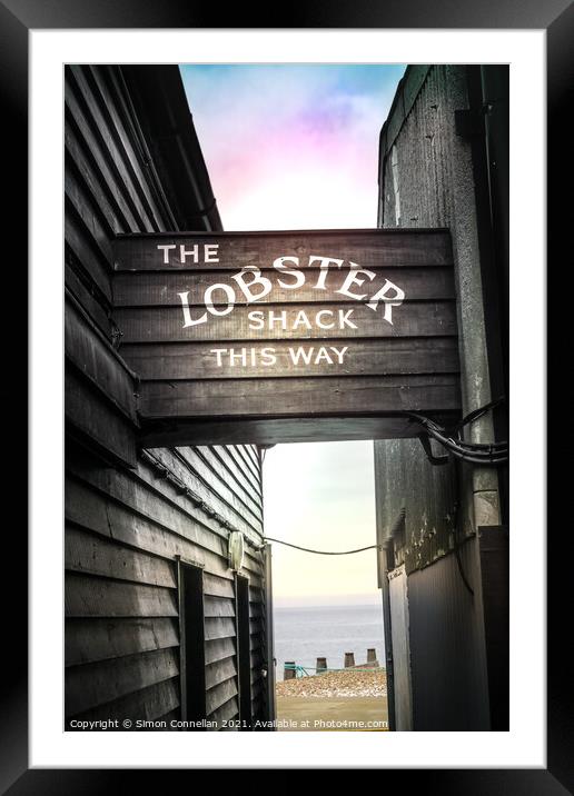 The Lobster Shack, Whitstable  Framed Mounted Print by Simon Connellan