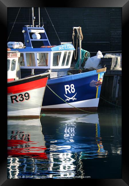 Fishing Boats Whitstable Framed Print by Simon Connellan