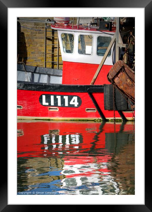 LI114, Fishing Boat Whitstable Framed Mounted Print by Simon Connellan