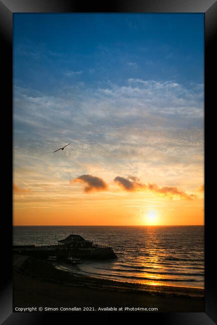 Broadstairs Sunrise Framed Print by Simon Connellan