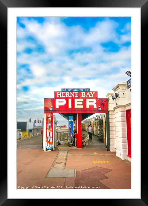Herne Bay Pier Framed Mounted Print by Simon Connellan