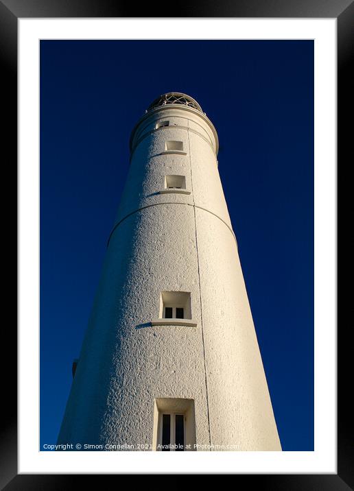 Nash Point Lighthouse Framed Mounted Print by Simon Connellan