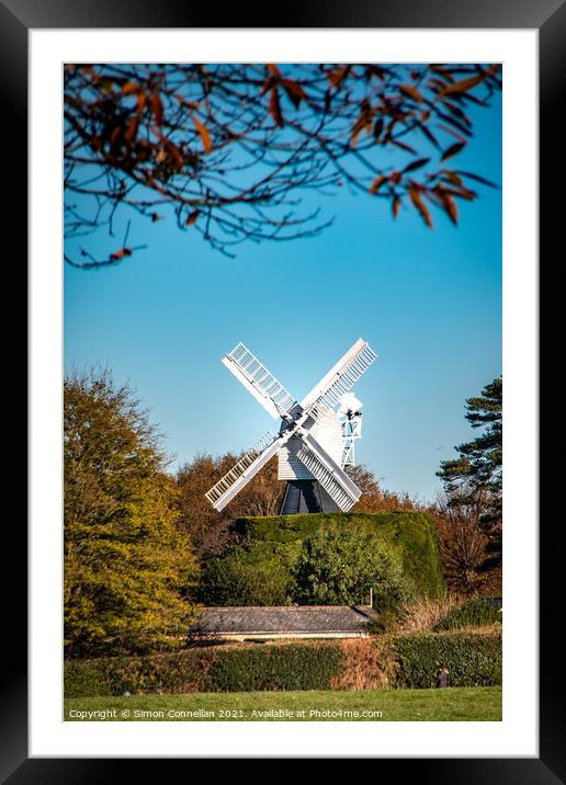 Wimbledon Common, Windmill Framed Mounted Print by Simon Connellan