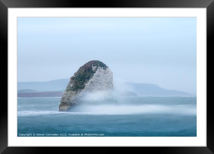 Stag Rock, Freshwater Bay, Isle of Wight Framed Mounted Print by Simon Connellan
