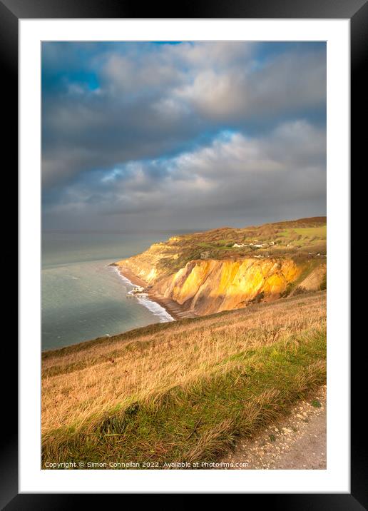 Alum Bay, Isle of Wight Framed Mounted Print by Simon Connellan