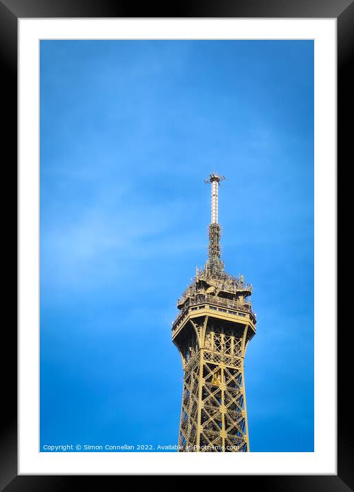 Eiffel Tower, Paris Framed Mounted Print by Simon Connellan