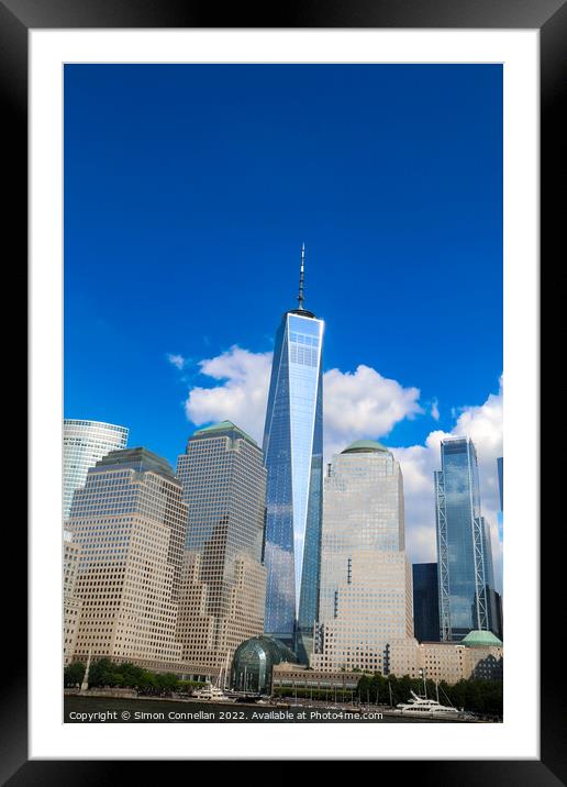 Freedom Tower Framed Mounted Print by Simon Connellan