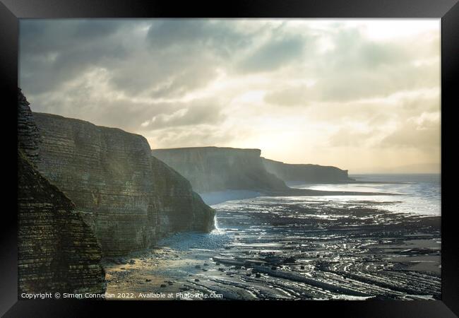 Heritage Coast, Southerndown Framed Print by Simon Connellan
