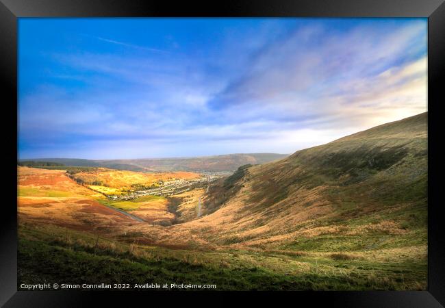 Treorchy, Welsh Valleys Framed Print by Simon Connellan
