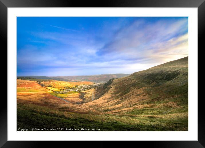 Treorchy, Welsh Valleys Framed Mounted Print by Simon Connellan