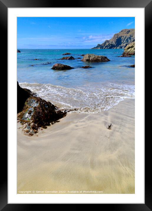 On the beach, Kynance Cove  Framed Mounted Print by Simon Connellan