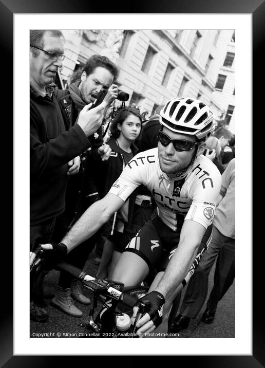 Here comes Cav, London Framed Mounted Print by Simon Connellan