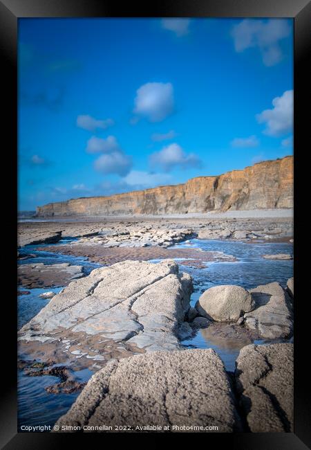 Heritage Coast Framed Print by Simon Connellan