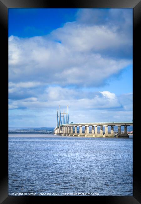 Second Severn Crossing  Framed Print by Simon Connellan