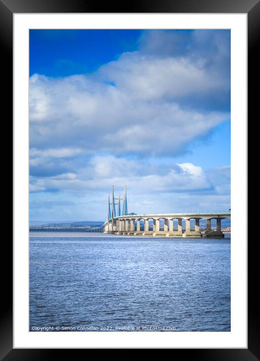 Second Severn Crossing  Framed Mounted Print by Simon Connellan