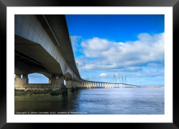 Second Severn Crossing Framed Mounted Print by Simon Connellan