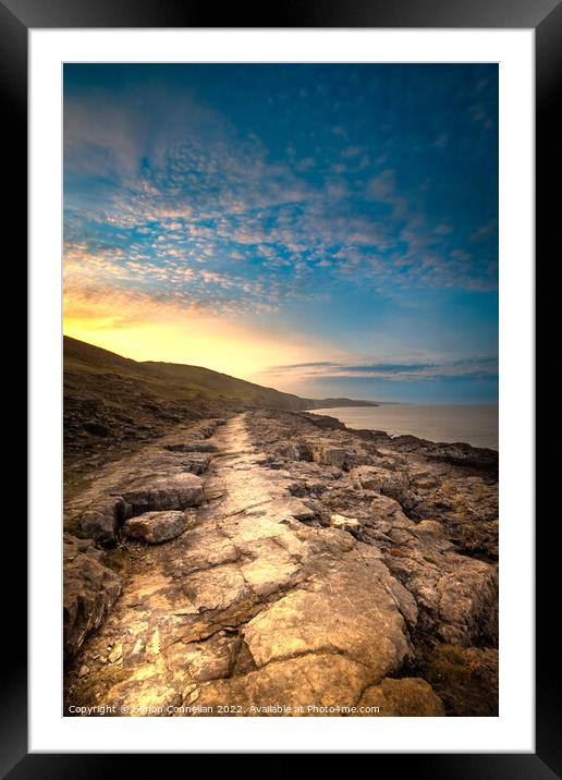 Sunrise Heritage Coast, South Wales Framed Mounted Print by Simon Connellan