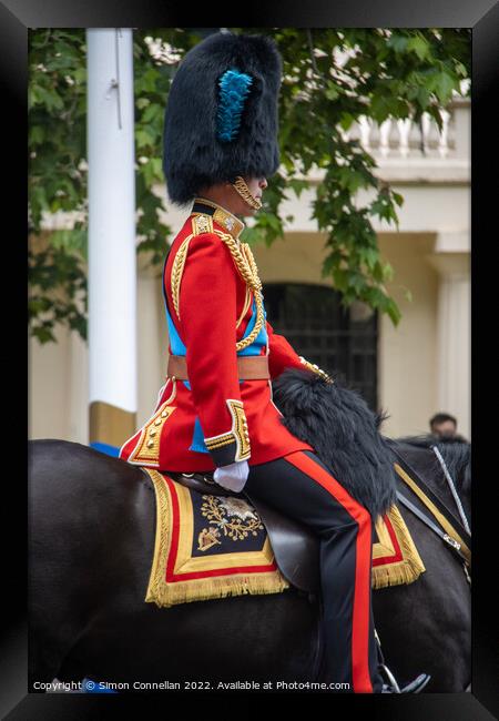 Prince William, Trooping of the Colour Framed Print by Simon Connellan