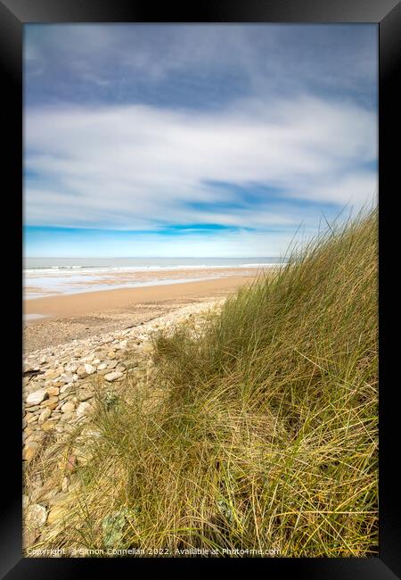 Kenfig Sand Dunes Framed Print by Simon Connellan