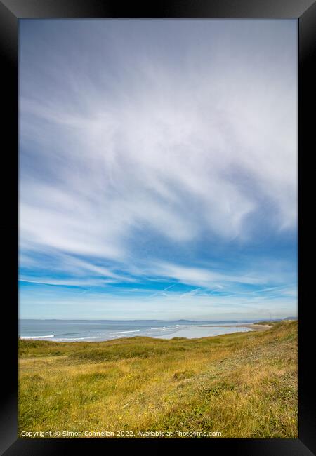Kenfig Sand Dunes Framed Print by Simon Connellan