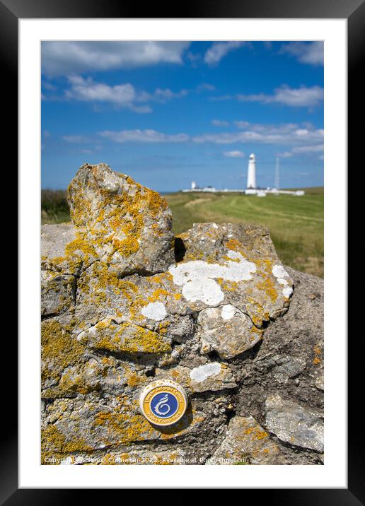 The sign of the Wales Coast Path Framed Mounted Print by Simon Connellan