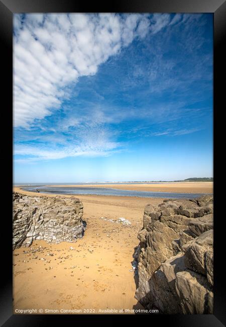 Ogmore River Wales Coastal Path Framed Print by Simon Connellan