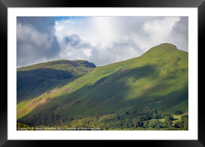 Looking to the top of Catbells Framed Mounted Print by Simon Connellan