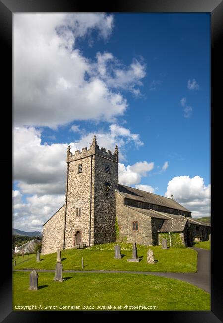 St Michael and All Angels Church, Hawkshead Framed Print by Simon Connellan