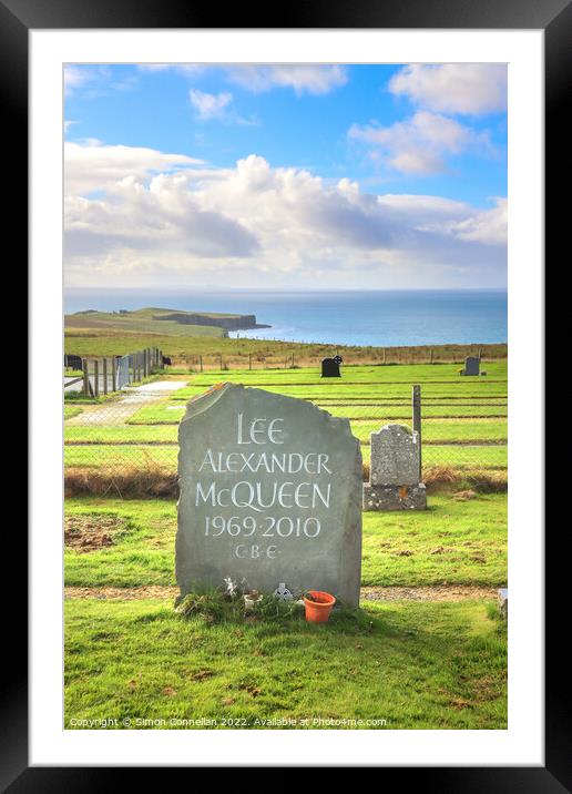Alexander McQueen's Grave Framed Mounted Print by Simon Connellan